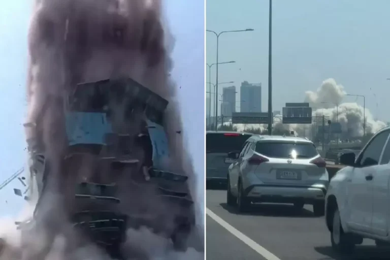 7.7’lik deprem Bangkok’taki gökdeleni saniyeler içinde yerle bir etti
