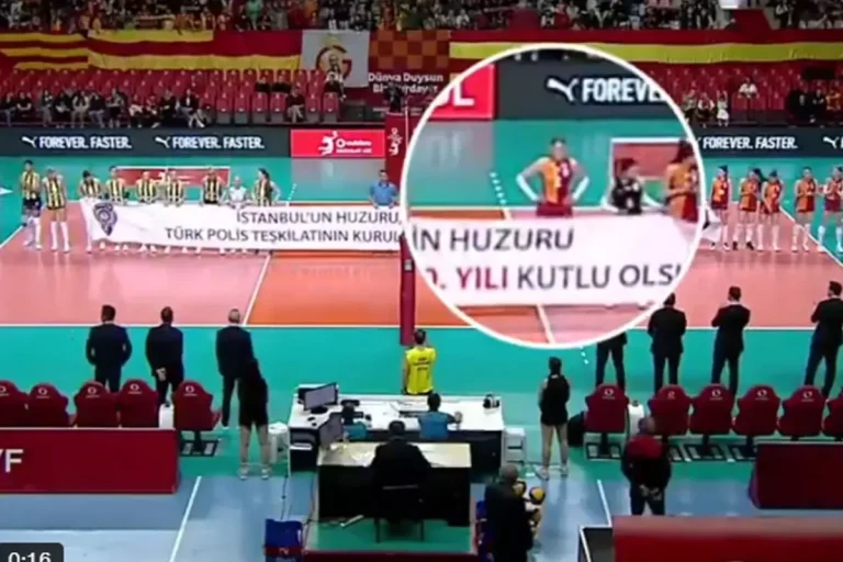 Boykota destek veren ve maç öncesi açılan pankartı tutmayan voleybolcu sessizliğini bozdu